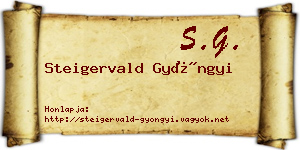 Steigervald Gyöngyi névjegykártya